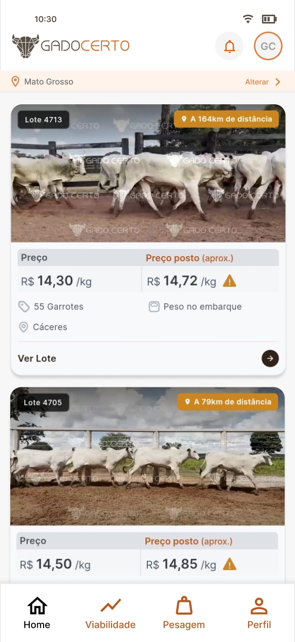 Aplicativo Gado Certo